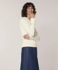 Clearance Rodier Polo à côtes blanc écru