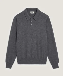 Sale Rodier Polo en laine mérinos gris foncé