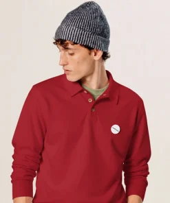 Sale Rodier Polo en laine mérinos rouge