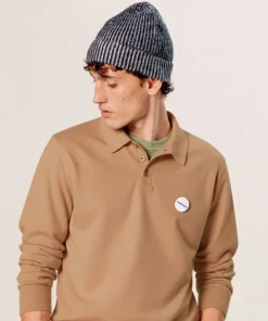 New Rodier Polo en laine mérinos marron camel