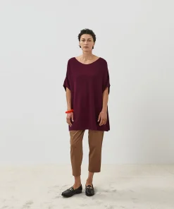 Online Rodier Poncho cachemire lie de vin