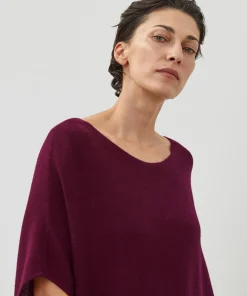 Online Rodier Poncho cachemire lie de vin