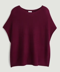 Online Rodier Poncho cachemire lie de vin
