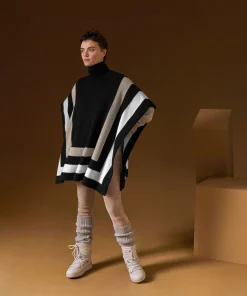 Rodier Poncho en cachemire noir