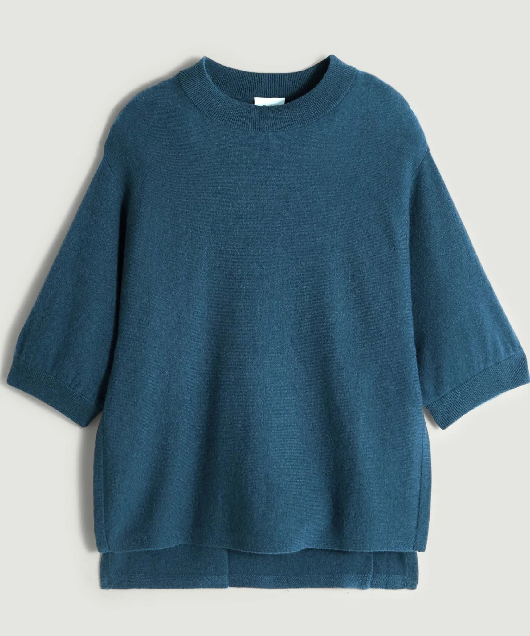 New Rodier Poncho manches 3/4 cachemire bleu