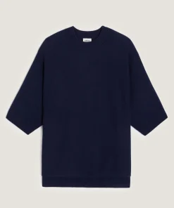 Outlet Rodier Poncho manches 3/4 cachemire bleu marine