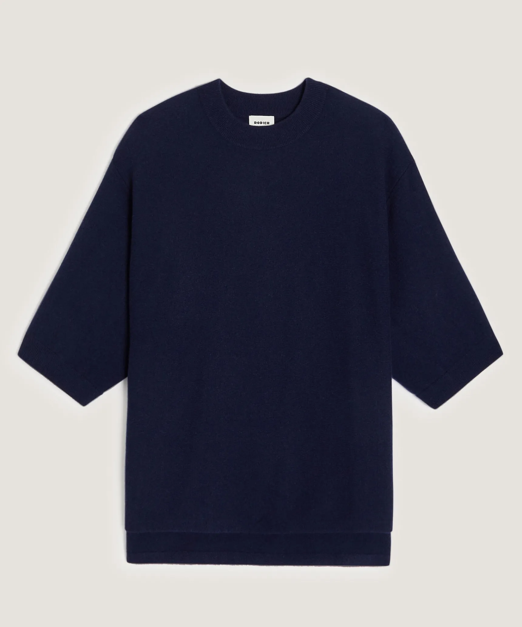 Outlet Rodier Poncho manches 3/4 cachemire bleu marine