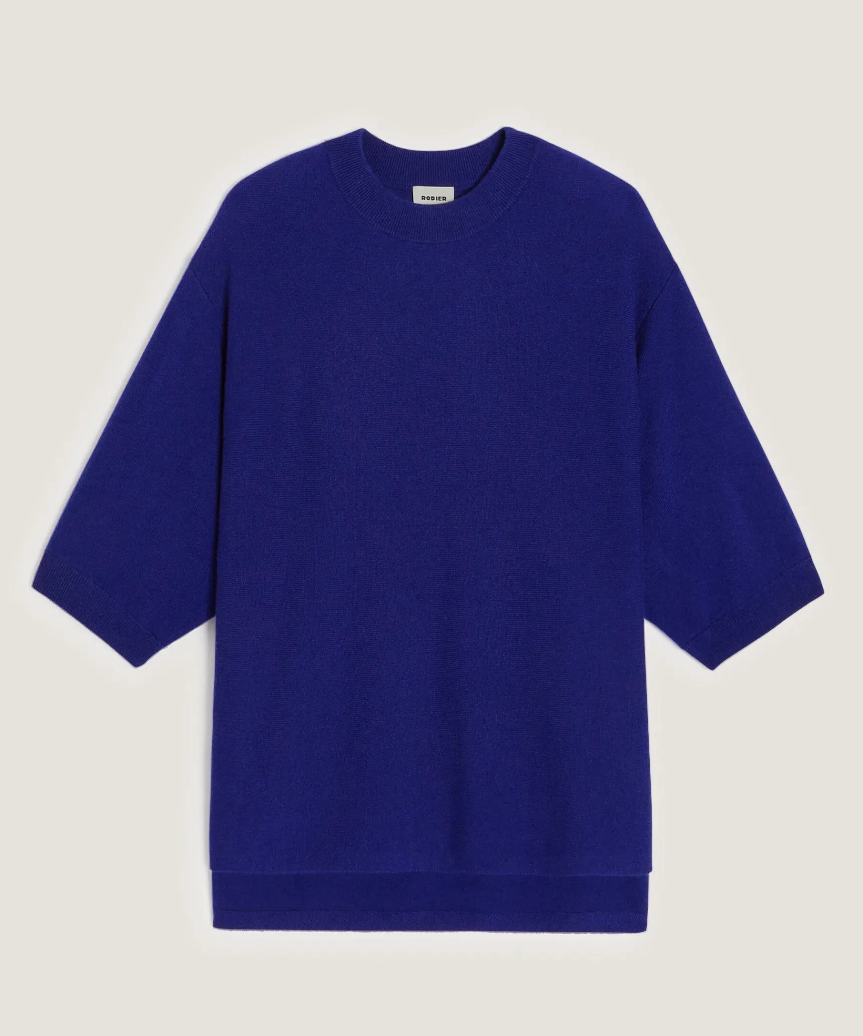 Discount Rodier Poncho manches 3/4 cachemire bleu outremer