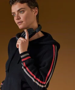 Clearance Rodier Pull à capuche en cachemire noir