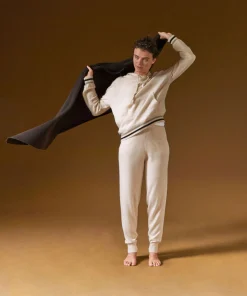 Clearance Rodier Pull à capuche en cachemire blanc crème