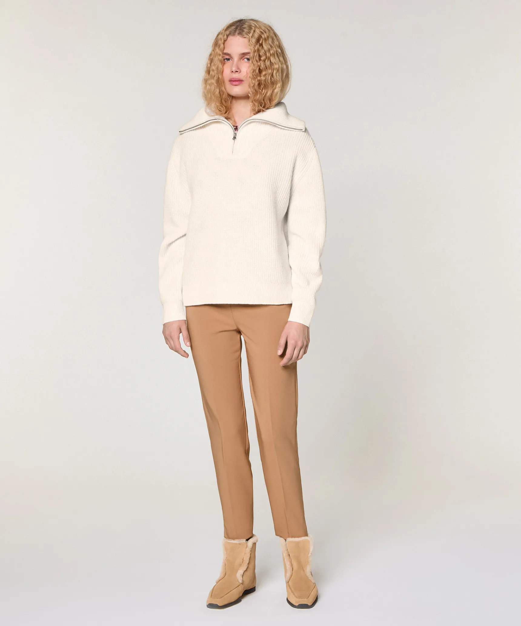 Clearance Rodier Pull camionneur blanc écru