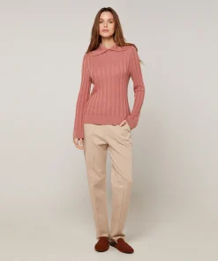Best Rodier Pull chaussette col polo bois de rose