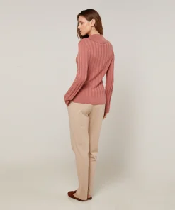 Best Rodier Pull chaussette col polo bois de rose