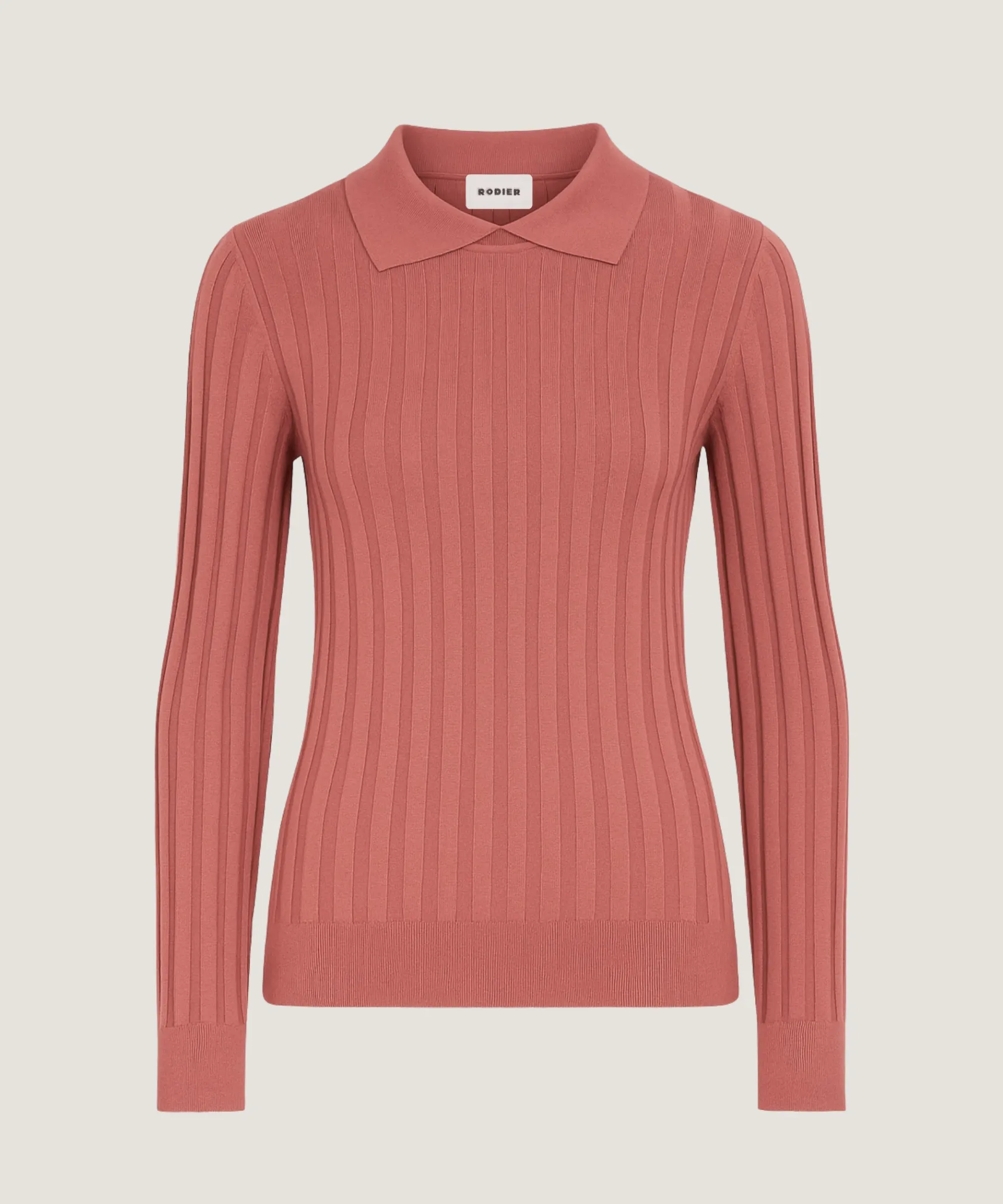Best Rodier Pull chaussette col polo bois de rose
