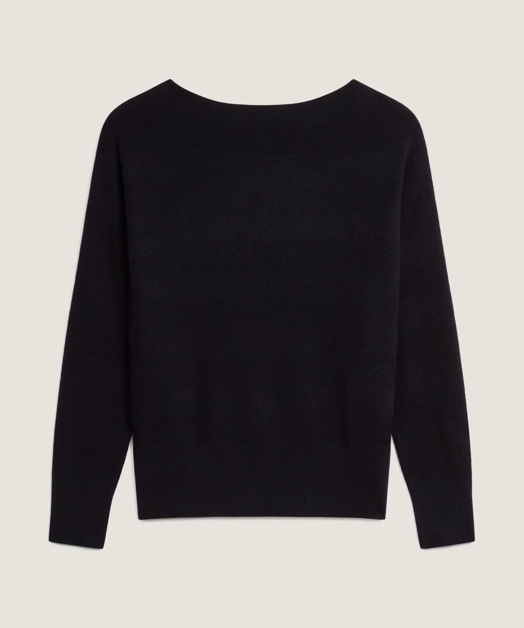 Sale Rodier Pull col bateau en laine mérinos noir