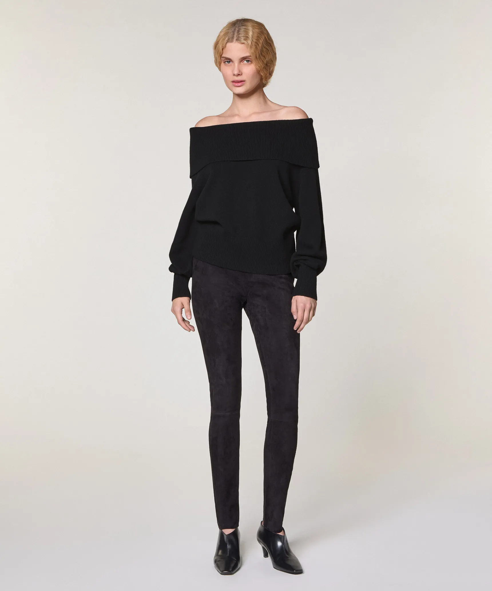 Online Rodier Pull col bateau en laine noir