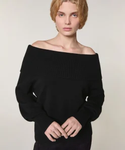 Online Rodier Pull col bateau en laine noir