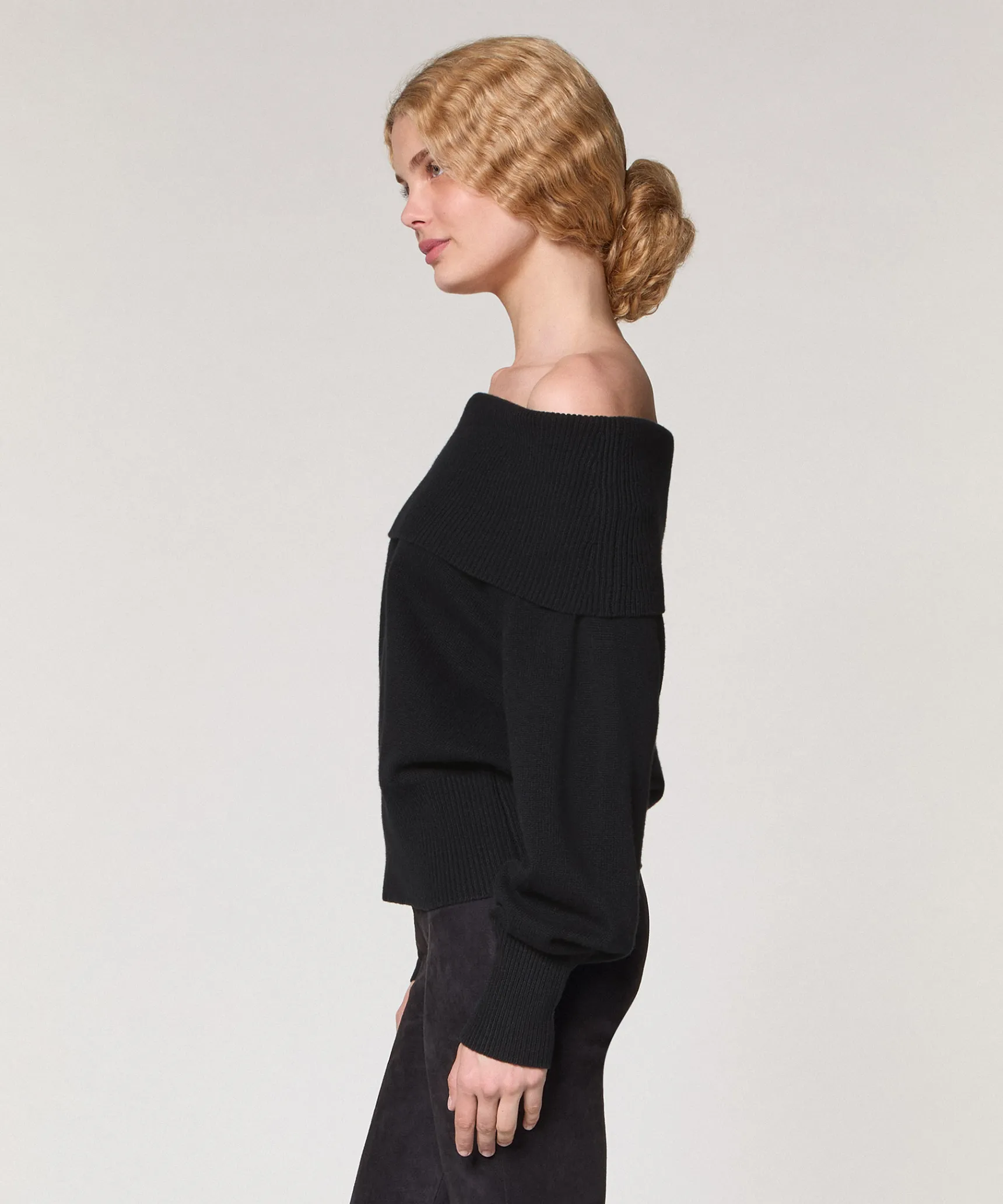 Online Rodier Pull col bateau en laine noir