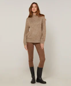 Sale Rodier Pull col cheminé chiné marron