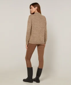 Sale Rodier Pull col cheminé chiné marron