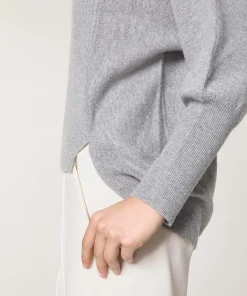 Online Rodier Pull col montant en laine et cachemire gris