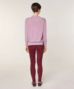 New Rodier Pull col montant en laine mérinos rose bonbon