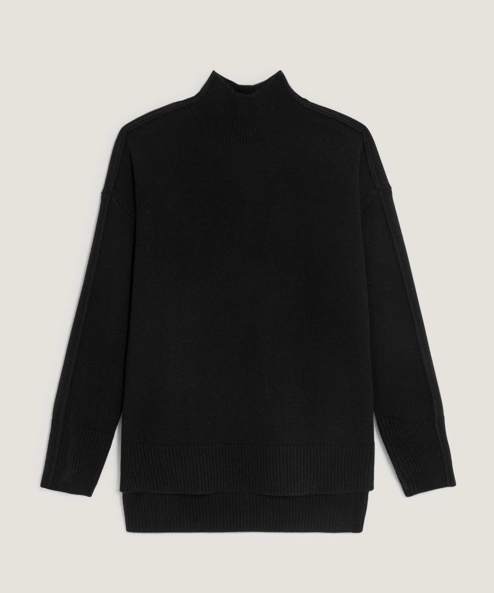 Outlet Rodier Pull col montant oversize en cachemire noir