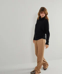Clearance Rodier Pull col montant oversize en cachemire 4 fils noir