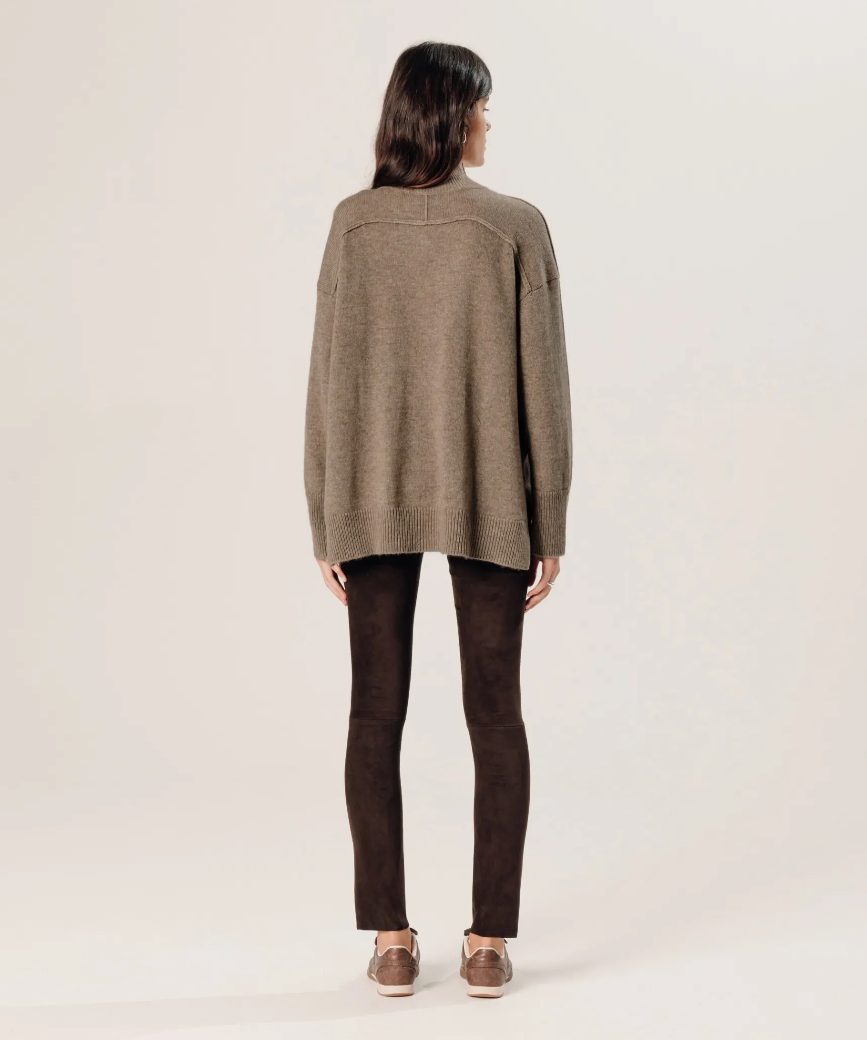 Discount Rodier Pull col montant oversize en cachemire beige