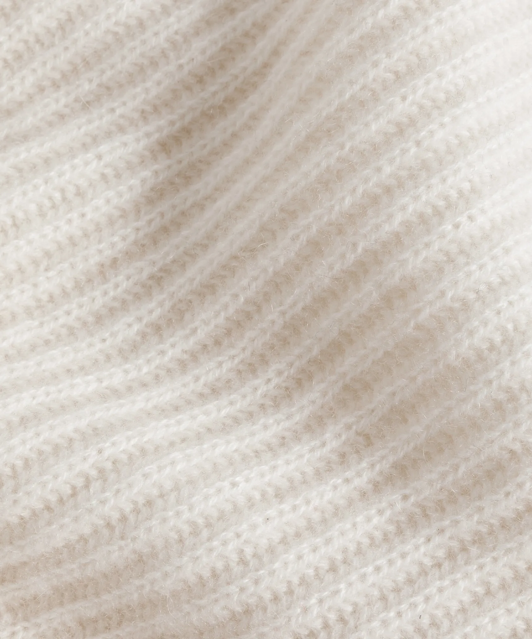Online Rodier Pull col rond côtelé en cachemire blanc