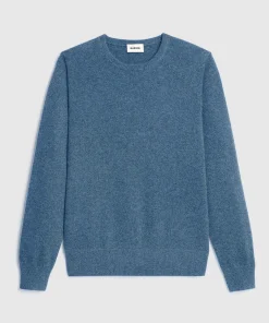 Discount Rodier Pull col rond en cachemire bleu