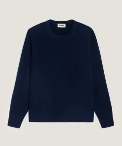 Outlet Rodier Pull col rond en cachemire bleu nuit