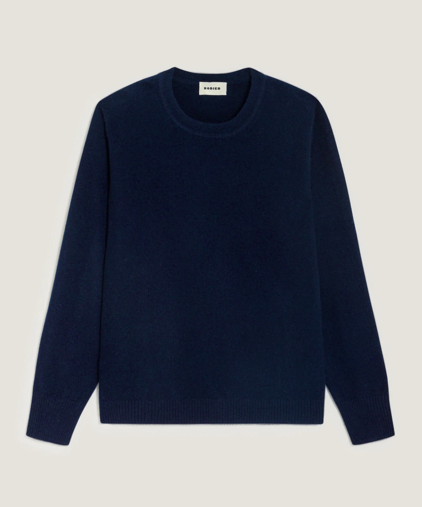 Outlet Rodier Pull col rond en cachemire bleu nuit