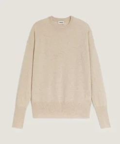 Outlet Rodier Pull col rond en cachemire blanc creme