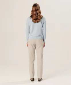 Discount Rodier Pull col rond en cachemire bleu ciel