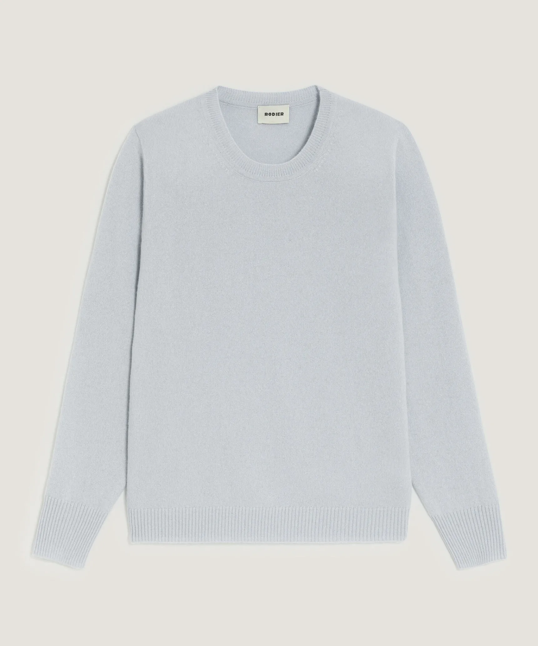 Discount Rodier Pull col rond en cachemire bleu ciel