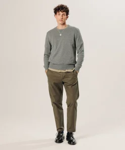 Discount Rodier Pull col rond en cachemire gris moyen