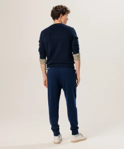 Discount Rodier Pull col rond en cachemire bleu nuit