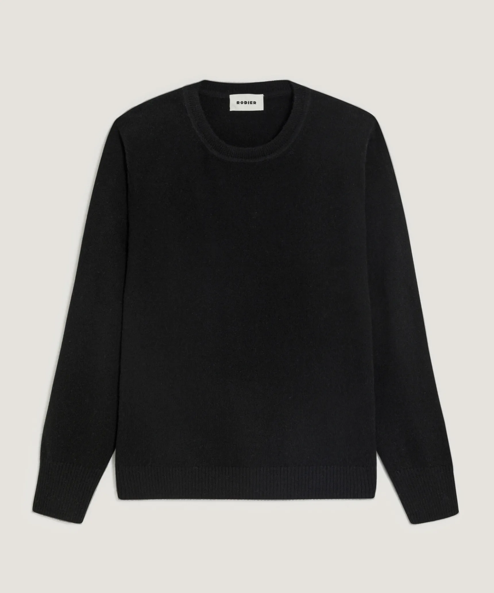 New Rodier Pull col rond en cachemire noir