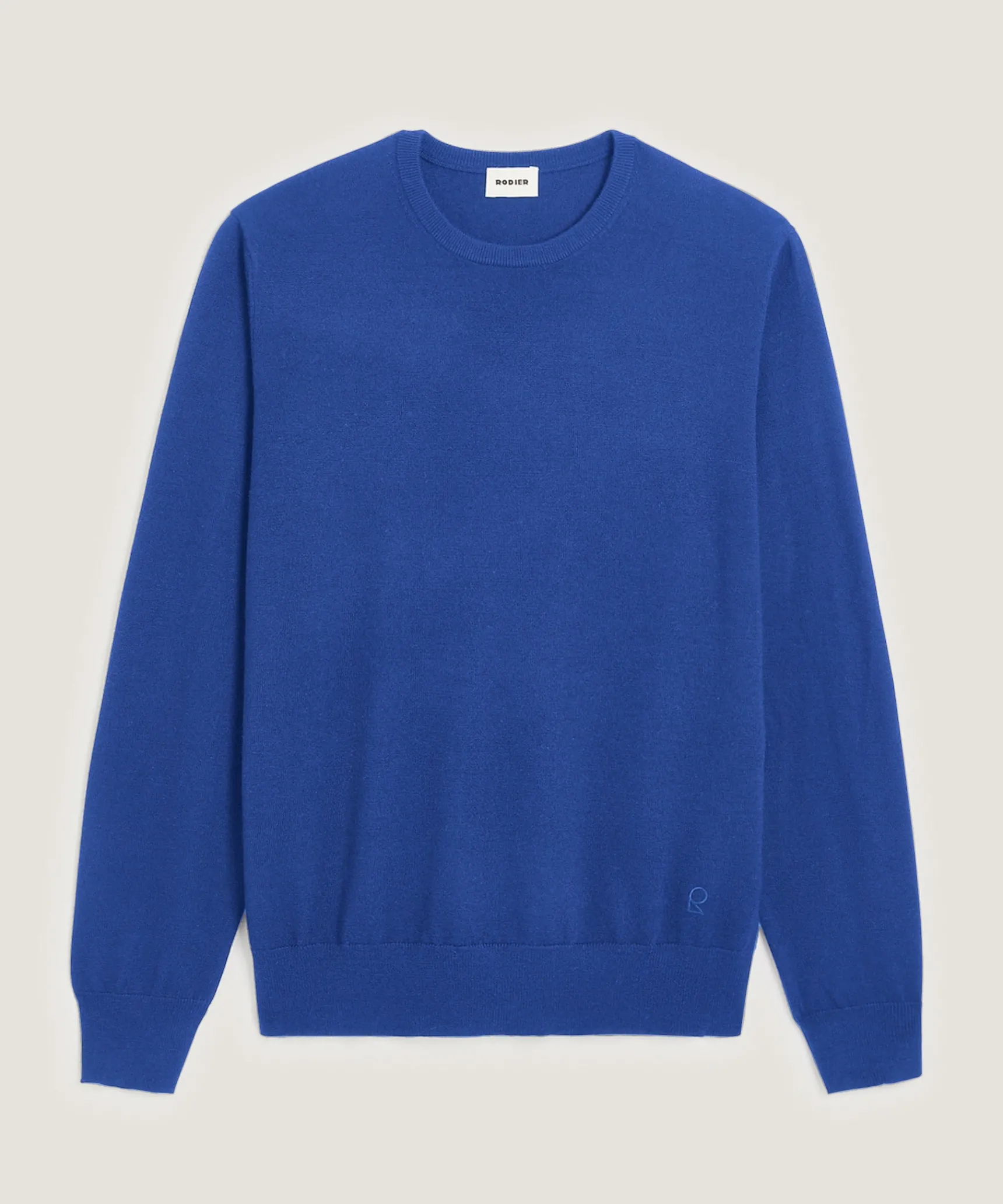 Rodier Pull col rond en laine mérinos bleu azur