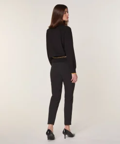 Hot Rodier Pull col rond en laine mérinos noir
