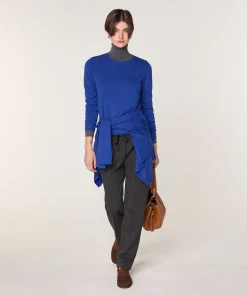 Online Rodier Pull col rond en laine mérinos bleu azur