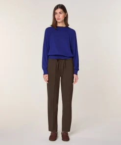Sale Rodier Pull col rond en laine mérinos bleu océan