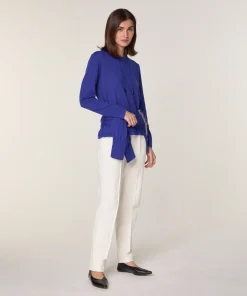 Sale Rodier Pull col rond en laine mérinos bleu outremer