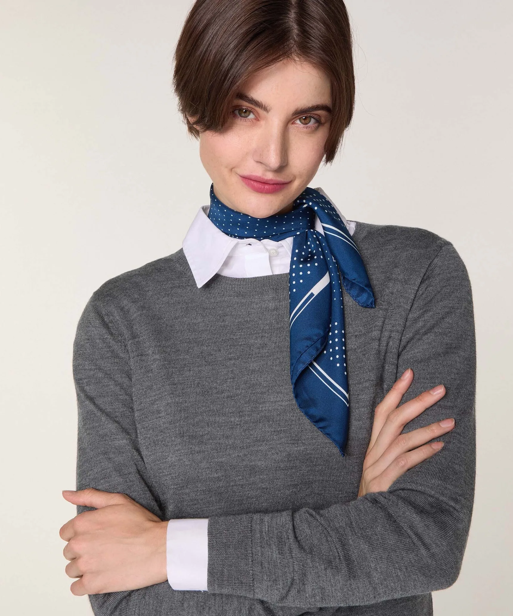 Online Rodier Pull col rond en laine mérinos gris foncé