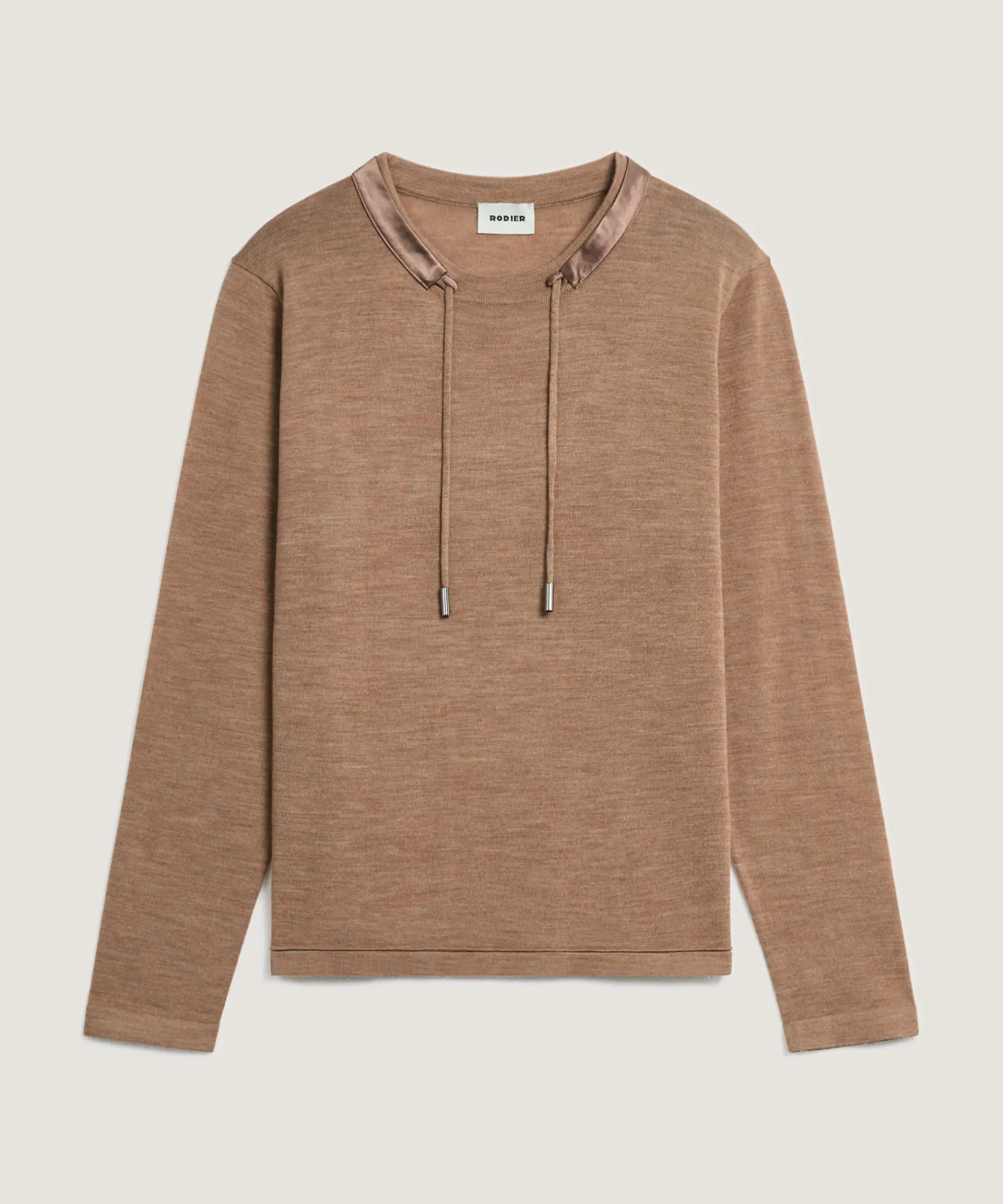 Sale Rodier Pull col rond en laine mérinos beige ficelle
