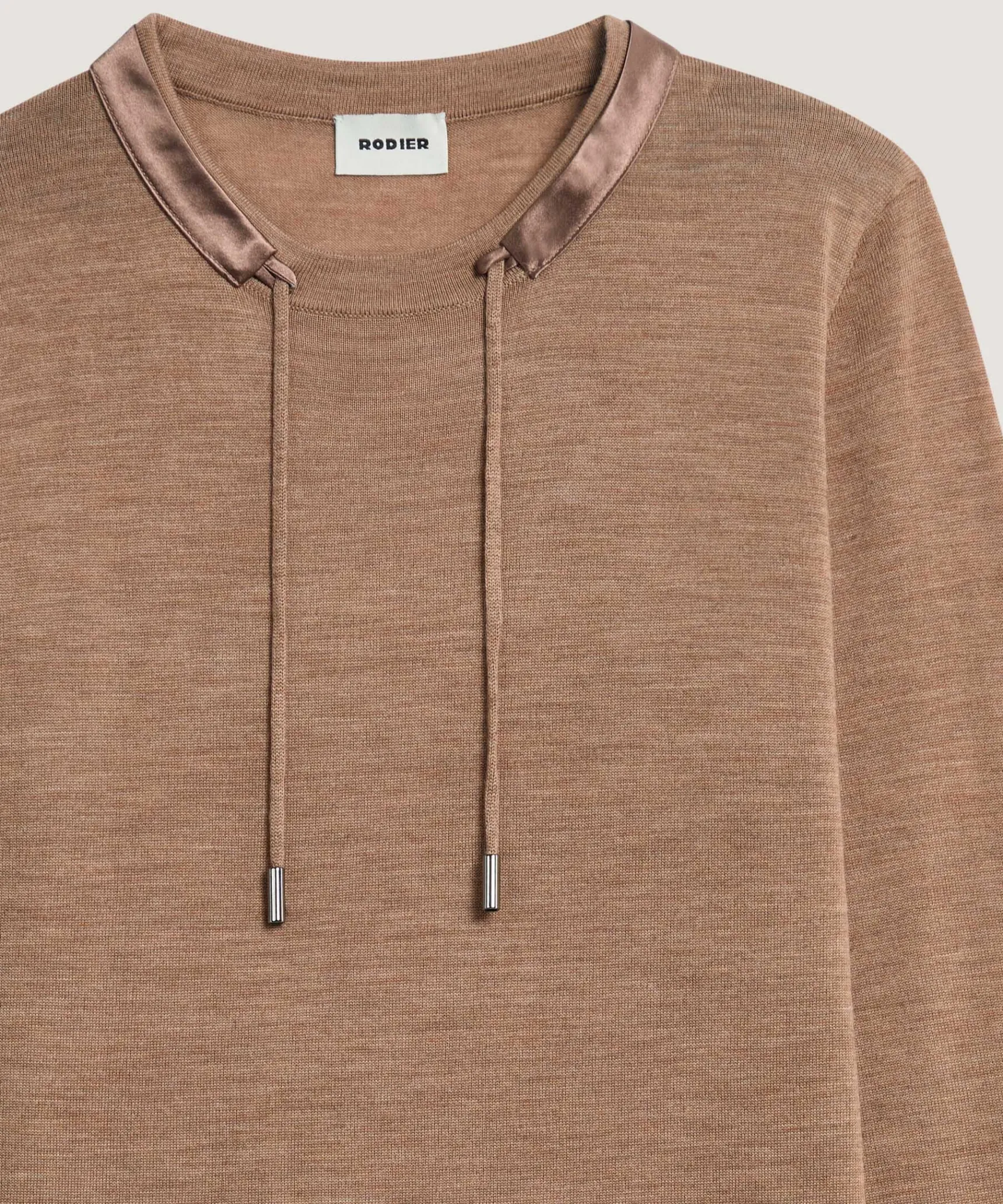 Sale Rodier Pull col rond en laine mérinos beige ficelle