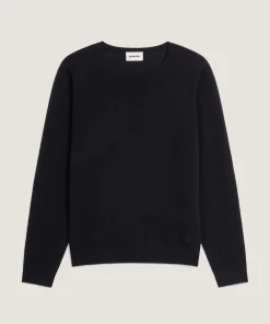 Discount Rodier Pull col rond en laine mérinos noir