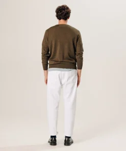 Sale Rodier Pull col rond en laine mérinos marron écorce
