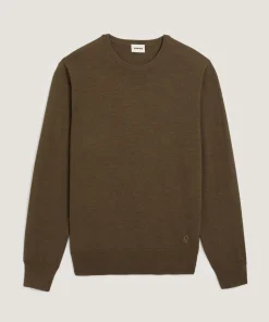 Sale Rodier Pull col rond en laine mérinos marron écorce